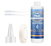Allony Pegamento Azulejos, Adhesivo para Azulejos para Interior y Exterior, Fuerte Adhesivo para Azulejos,Perdurable Durable para Baños, Cocinas, Paredes Exteriores, Blanco（150g）