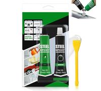 ALLONY Pegamento de Reparación de Metal, Soldadura en Frio para Metal, Agente de Reparación de Metal Alta Temperatura, Reparación Rápida de Todas las Superficies de Fundición de Metal, 2 * 20ml