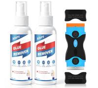 ALLONY Quita Pegamento Adhesivo, 240ML Disolvente pegamento, Quita Pegamento Spray, Viene con Raspador, Elimina Rápidamente Etiquetas, Pegatinas, Adhesivos y Residuos de Cinta Adhesiva