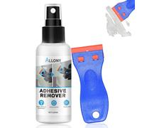 Allony Quita Pegamento Adhesivo, Disolvente Pegamento, Quita Adhesivos, Quita Pegatinas, Elimina Rápidamente Etiquetas y Residuos de Adhesivo de las Superficies, Viene con un Raspador-120ml