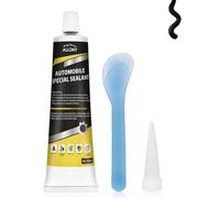 Allony Silicona Negra para Coche, Masilla de Carrocero Coche, Pegamento Alta Temperatura, Impermeable y de Secado Rápido, Adecuado para Sellar Puertas, Parabrisas y Carrocerías de Automóviles -100ml