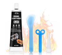 Allony Silicona Negra para Coche, Silicona Negra, Silicona Alta Temperatura, Resistente al Aceite, Impermeable, Adecuado para Juntas Líquidas en Motores y Cárteres de Aceite, Negro, 100 ml