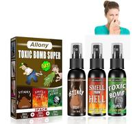 Allony Spray Fetido, Fart Spray, Spray de Pedos Broma Olor, Aerosol Líquido Apestoso para Olor Realista, Bromas para Adultos Divertidos, Bromas del Día de los Inocentes de Halloween, 3 Piezas