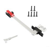 AlloTemlass - Cerradura para ventana con cremallera con barra de soporte de aluminio, resistente al viento, con mango rojo para caravanas y autocaravanas, montaje rápido, incluye tornillos para viajes