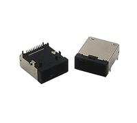 Allowish 2 piezas/lote HDMI tipo E 19 pines hembra placa de 90 grados soporte 8K HD coche conector a prueba de golpes