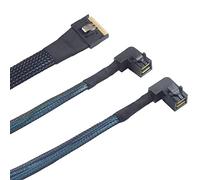 Allowish Cable de conexión Mini SAS Slimline SFF-8654 8i 4.0 a SAS HD SFF-8643 (0.8m,Black)