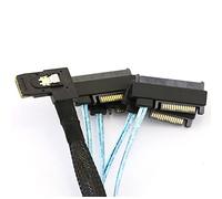 Allowish Mini SAS SFF-8087 To 4 Ports SAS SFF-8482 High Speed Server Connection Cable (1m,Black)