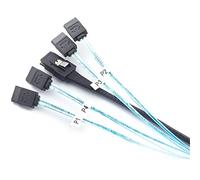 Allowish Mini SAS SFF-8087 to 4 Ports SATA High-Speed Connection Cable For Server (0.5m,Black)