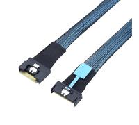 Allowish PCI-E 5.0 Mini Cool Edge IO MCIO 74Pin to All Inclusive inserimento SFF-8654 8i 74Pin Slimline SAS 4.0 24 Gbps Cable de extensión (0.8m)