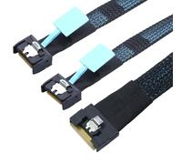 Allowish PCI-E Ultraport Slimline SAS 4.0 SFF-8654 8i 74pin a Dual 2X MCIO 4X 4i 8654 Cable de conexión interna de servidor de 38 pines (0,8 m)