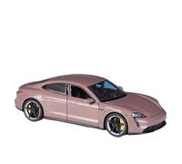 Alloy Car Model Diecast Metal Model 1:24 For Porsche Taycan Turbo S Decoración(Pink)