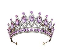 Alloy & Diamond Princess - Elegant Crown For Bridal & Performance, One Size, Madera de agar
