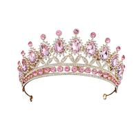 Alloy & Diamond Princess - Elegant Crown For Bridal & Performance, One Size, Madera de agar