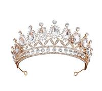 Alloy & Diamond Princess - Elegant Crown For Bridal & Performance, One Size, Madera de agar