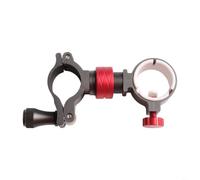 Alloy Fishing Umbrella Holder 360° Rotate 2.5cm | 360-degree rotation, aluminum alloy build, fits 2.3-2.7cm poles, black finish, easy angle adjustment