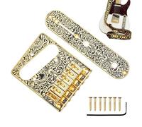 Alloy Guitar Bridge, Standard Hole Pattern Hardware, Replacement Component for Reliable String Support and Tone Balance for Holiday Maintenance Restoration Performance Practice or Repair Shop Use