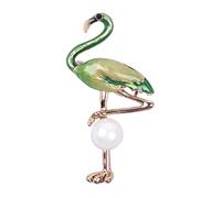 Alloy Jewelry Women Boutonniere Anklets Pearl Party Flamingos Funny Brooches Tree Rhinestone Brooch Corsage Her Bridal Decorations Flamingo Lapel Pins Blue