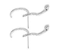 Alloy Snake Earrings - Animal Cuff, 0.9 Inch Fashion Jewelry with Huggie Design, Women Accessory with Small Size, Stud with Secure Fit, Jewelry Piece Stylish Look, Cuff for Daily Use