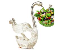 Alloy Swan Spoon Fork Holder Elegant Tableware Display Organizer Stand