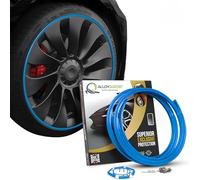 AlloyGator Protector de Llantas Azul Cielo - Evita Arañazos y Rozaduras con Bordillos | para Llantas de hasta 24” | Compatible con Todos los Coches | Sin Adhesivo | 15 Colores Disponibles