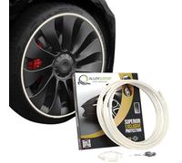 AlloyGator Protector de Llantas Blanco - Evita Arañazos y Rozaduras con Bordillos | para Llantas de hasta 24” | Compatible con Todos los Coches | Sin Adhesivo | 15 Colores Disponibles