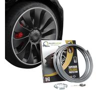 AlloyGator Protector de Llantas Plata - Evita Arañazos y Rozaduras con Bordillos | para Llantas de hasta 24” | Compatible con Todos los Coches | Sin Adhesivo | 15 Colores Disponibles