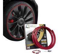 AlloyGator Protector de Llantas Rojo Oscuro - Evita Arañazos y Rozaduras con Bordillos | para Llantas de hasta 24” | Compatible con Todos los Coches | Sin Adhesivo | 15 Colores Disponibles