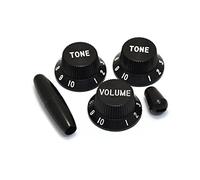 Allparts Negro Juego de pomo para Strat