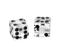 Allparts® »PK-3250 Set of 2 Unmatched Dice Knobs' 2 puños del potenciómetro en forma de cubo - Color: Transparente