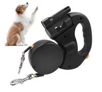 AllPetSolutions Retractable Dog Lead Extending Leash with LED Light - Extension Lead with Anti-Slip Brake, Release Button, Anti-Twist Lobster Clip - For Small, Medium, Large Pets