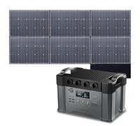 ALLPOWERS 2400W Estación de energía portátil S2000 Pro batería portátil LiFePo4 de 1451Wh generador solar de salida de CA 4x2400W con MPPT y SAI<15ms (S2000 PRO+SP039(600W))