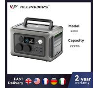 ALLPOWERS Estación de energía portátil R600, batería LiFeP04 de 299Wh con 2 salidas de CA de 600W Negro