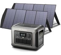 ALLPOWERS Generador solar R1500, batería LiFePO4 de 1152 WH, 4 estaciones de energía portátiles de salida de CA de 1800 W con 2 paneles solares de 200 W para jardín, viajes, camping, RV, emergencia