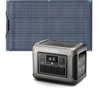 ALLPOWERS R1500 Estación eléctrica portátil 1152Wh con panel solar flexible 100W impermeable IP68, batería LiFeP04, 2 x 15W cargador rápido inalámbrico, generador solar para autocaravana, jardín