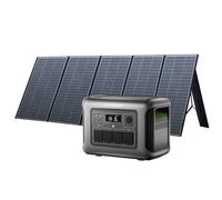 ALLPOWERS R1500 LITE Estación de Energía Solar con UPS <15ms, 1600W/1056Wh, Carga Rápida MPPT 650W, Para Emergencias Hogar y Exteriores (R1500 LITE+SP037-400W)