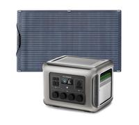 ALLPOWERS R2500 Generador Solar, 2500W Batería LiFePO4 ampliable con SAI, 4 Salidas AC 2500W(4000W Pico) Carga 0-100% en 1H,Para Camping Hogar Emergencias y Autocaravanas (R2500+SF100(100W))