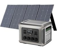ALLPOWERS R2500 V2 Generador Solar Portátil 2500W/1920Wh,Batería Solar Portátil LiFePo4 con 4 * 2500W Salidas AC,SAI<15ms,MPPT 1000W max,Incluye Panel Solar 400W,para Hogar Emergencias Exteriores