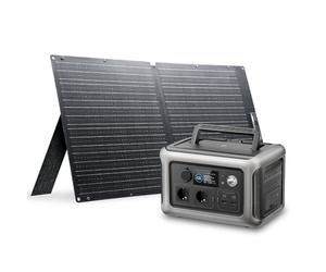 ALLPOWERS R600 Estación de Energía Portátil,299Wh/600W panel solar de 100W | Batería LFP,Generador Solar de Salida de CA de 2 * 600 W (Pico1200 W),Carga Rápida de 1 Hora,Camping,RV,Emergencia