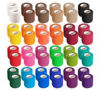 Allruyee 48 vendajes autoadhesivos de 5 cm x 5 m, vendaje elástico de cohesión