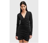AllSaints Alya Ruche Dress Black Talla: 2 | Outlet | Mujer | Negro