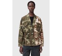 AllSaints Amelia Camo Jacket Camo Green Talla: 0 | Chaquetas de Estilo Militar Outlet | Mujer | Verde