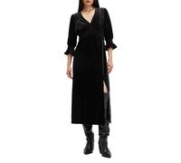 AllSaints Ani Velvet Dress Black Talla: 2 | Vestidos Midi Outlet | Mujer | Negro