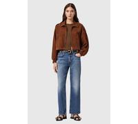 AllSaints Anna Tee Cognac Brown Talla: XS | Camisetas de Seda Outlet | Mujer | Marrón