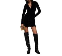 AllSaints Anya Velvet Dress Black Talla: 34 | Mini Vestidos Outlet | Mujer | Negro