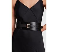 AllSaints Arell Patchwork Belt Black/warm Brass Talla: M-L | Cinturones Outlet | Mujer | Negro