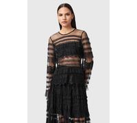 AllSaints Arlea Tulle Top Black Talla: 10 | Blusas Outlet | Mujer | Negro