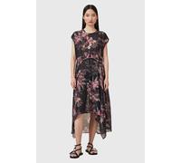 AllSaints Arwen Dress Adena Black Talla: 4 | Vestidos Midi Outlet | Mujer | Negro