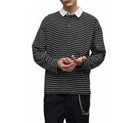 AllSaints Ave Ls Polo Jet Blk/chalk Wht Talla: XXL | Polos Outlet | Hombre