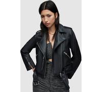 AllSaints Balfern Faux Biker Black Talla: 6 | Chaquetas de Cuero Outlet | Mujer | Negro