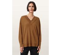 AllSaints Bern Panel V Neck Caramel Brown Talla: S | Sudaderas con Capucha Outlet | Mujer | Marrón
